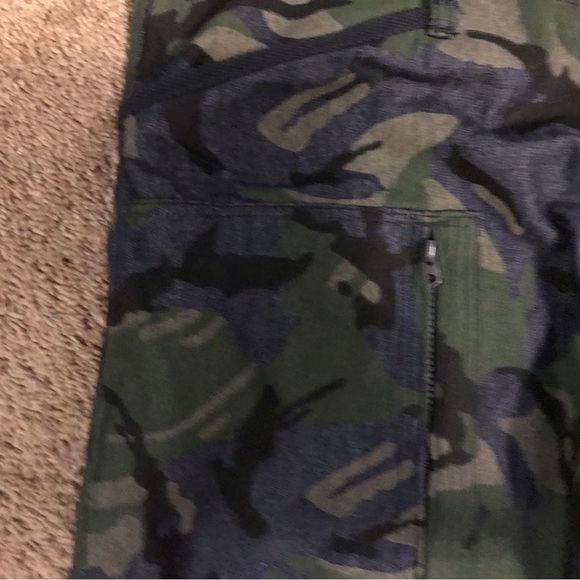 G Star Raw Powel 3D Tapered Cuffed Pants Mens Size 38/32 Zip Pockets Jean Camo - Picture 4 of 8